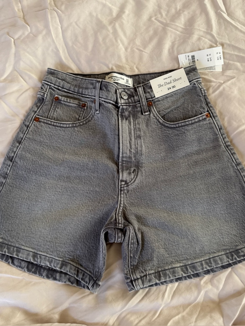 SOLD Abercrombie & Fitch Gray Washed Dad Shorts